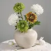 Venta al por mayor transfronteriza de crisantemos artificiales de PU de un solo tallo con temática de otoño, incluyendo caléndulas y crisantemos con relleno central, para decoración del hogar, exhibición y accesorios de fotografía