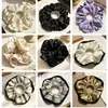Venta Directa de Fábrica Scrunchie de Satén y Encaje Atmósfera Elegante Scrunchie Negro Goma para el Cabello Diadema Scrunchie