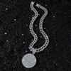 Collar con colgante de letra de disco de viento de hip-hop con nueva personalidad transfronteriza entre Europa y Estados Unidos.