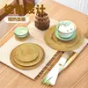 Posavasos Redondo de Ratán, Soporte para Tetera, Posavasos de Concha, Mesa de Centro, Té Kung Fu, Base Aislante Tejida a Mano, Juego de Soportes para Ollas
