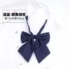 Corbata Gris con Diseño Floral para Niños y Niñas, Niños, Estudiantes de Primaria y Secundaria, Pajarita Azul Oscuro de Color Sólido, Cinta, Accesorios para Uniforme Escolar JK