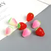 Accesorios de Fresa de Fruta Simulada de Resina para Broche de Pelo, Llavero, Colgante, Imán para Nevera, Hebilla de Zapato, Parche Decorativo, Material