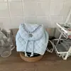 Mochila de Corrente de Alta Qualidade Transfronteiriça Feminina Nova Moda 2025 Bolsa de Mão Matelassada Bolsa Escolar Pequena Casual