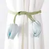 Nuevos y Modernos Amarres de Cortina Estilo Tulipán Ins Frescos Correas de Almacenamiento para Atar Cortinas Blancas Transparentes Cuerda de Flor