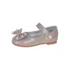 Zapatos de Cuero con Perlas para Niñas 2026 Otoño Nueva Llegada Bebé Suela Suave Zapato de Princesa con Lazo Zapatos Individuales para Actuación Infantil