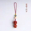 Piezas talladas de palo de rosa, Cadena creativa para teléfono, Llavero de sándalo de jade, Colgante para bolso, Lindo regalo