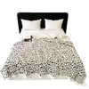 Manta Jacquard Leopard Print Catiônica Nova Personalizada de Camada Dupla, Lã Tafetá, Manta Grossa de Inverno, Manta Xale