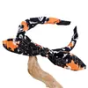 Diadema de Nueva Moda Transfronteriza con Estampado de Calavera de Halloween Diadema Creativa de Telaraña Fantasma con Lazo Tocado