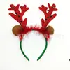 Faixa de Cabelo de Natal Transfronteiriça Sino de Natal Galhada Headwear Galhada Brilhante Fivela de Cabeça Headwear Fofo para Festa de Formatura