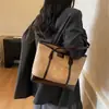 Bolsa de Gran Capacidad para Comercio Exterior Bolso de Moda para el Trabajo Casual para Mujer Nuevo Otoño e Invierno 2025 Color de Contraste Estilo Extranjero Bolso de Hombro Bolso Tote