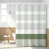 Cortina de Ducha Estilo Borla, Impermeable y Resistente al Moho, Cortina de Baño con Estampado de Rayas Moderno y Sencillo, Tamaño y Patrón Personalizables