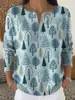 Sudadera de Punto con Cuello en V, Botones y Mangas Largas, Estilo Nuevo Transfronterizo, Otoño e Invierno, Suéter con Estampado de Moda Personalizado para Mujer