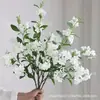 Ramas de Flores Artificiales Fragantes Transfronterizas Decoración del Hogar Plantas Verdes Flores Falsas Decoración Ramas de Flores Multicolor Hotel Decoración Suave Flores de Seda