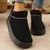 Novedad de Invierno Botas de Algodón Cálidas Cómodas con Felpa Interior Estilo Pareja Ropa para el Hogar Talla Grande Simples Versátiles Suela Suave Cobertura Total Zapatos de Algodón