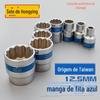 Manga 1/2 "12,5 mm 12 Ângulo Flor de ameixa Fita azul Manga Cabeça curta Ferramenta de reparo automotivo 8-32 mm