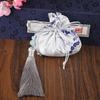 Bolsita Redonda Antigua Hanfu para Llevar Bolsa Vacía Estilo Nacional Bordado Borla Bolsas Flor Carro Colgante Bolsa Hoja de Loto