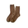 Calcetines de Lana Florales Vintage, Engrosados para Otoño e Invierno, Cálidos Estilo Coreano Florales de Nicho Originales Calcetines de Encaje Combinados con Birkenstocks