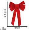 Pingente de Laço de Natal Grande de Veludo Vermelho de Camada Dupla Decoração de Árvore de Natal Pingente de Laço de Fita Feito à Mão