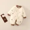 Mameluco Acolchado de Algodón para Bebé 120g Algodón Engrosado Acolchado Mono de Otoño e Invierno Ropa de Abrigo para Niños Traje Acolchado para Gatear