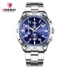 Reloj Chenxi/Chenxi Business con Banda de Acero Luminoso Impermeable de Cuarzo para Hombre Reloj Deportivo Decorativo de Tres Ojos para Hombre