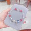 Pulseira de pedra da lua em estoque, pulseira de imitação de lua, vento frio e suave, com estrela e gelo quebrado, para mulheres