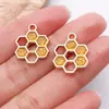 Mistura de 20 Estilos de Folha de Bordo Amarela com Gotejamento de Óleo Lua Favo de Mel Acessórios de Joias Pingentes DIY Pulseira Colar Chaveiro Charms