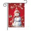 Decoração de Natal Bandeira de Jardim Gnomo Boneco de Neve Árvore de Natal Impressa Frente e Verso Bandeira de Quintal Linho Bandeira Pequena Atacado Personalização