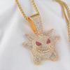 Collar Geng Fantasma de Diamantes Personalizado de Moda Accesorios Hip-Hop de Bar Club Nocturno Japonés y Coreano Joyería de Aleación para Hombres y Mujeres