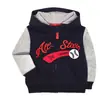 Comercio Exterior Transfronterizo Ropa Infantil Otoño e Invierno Nuevo Estilo Chaqueta con Capucha y Cremallera con Bordado de Letras Multicolor para Niños y Niñas, Venta al por Mayor
