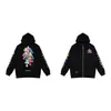 Comercio Exterior Transfronterizo 2026 Verano Nuevo Estilo Sudadera con Estampado de Cruz Sudadera con Capucha y Cremallera para Pareja Chaqueta Moderna Casual Marca