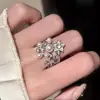 ¡Pesado! Exquisito Anillo Cometa Estilo Chanel para Mujer Ins Perla Abierto Brillo Diamante Textura de Lujo Nicho Anillo para Dedo