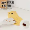 Alfombrilla para tapa de olla de goma blanda con forma de oso, resistente al calor y antiquemaduras, alfombrilla de drenaje, escurridor de tapas de olla de cocina, soporte para ollas, venta al por mayor