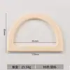 Suministros del Fabricante Mangos Transparentes Ecológicos en Forma de D de Resina para Bolsas de Lona Hechas a Mano, Mangos Planos Ligeros de Plástico en Forma de D