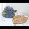 Otoño e Invierno Lindo Sombrero de Pescador de Cordero Estudiantes Combinación Universal Lindo Sombrero de Cubeta Muestra el Rostro Pequeño Peludo Japonés Sombrero Cálido para Niños