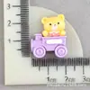 Oso Pequeño Pegamento de Crema Casero DIY Hecho a Mano Dibujos Animados Accesorios de Resina Serie Estilo Pastoral Material para Tocado Parche para Pasador