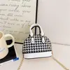 Primavera 2024 nueva moda pata de gallo pequeña concha mini Bolso cruzado de mano para niña bolso de mujer
