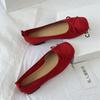 Atractivos y Suaves Zapatos Planos de Ballet Primavera 2026 Estilo Francés Suela Suave Nuevo Estilo Chino Rojos Planos Casuales