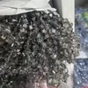 Miçangas de vidro para cubos de açúcar com furo diagonal de 8 mm para correntes de celular de cristal artesanais DIY, acessórios de pulseira simples e estilosos atacado