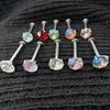 Auténticos Piercings de Lengua y Oreja de Acero de Titanio Brillante de 6 mm con Rosca Interna 1.0 Base Plana Body Piercing Yiwu Transfronterizo