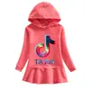 2026 Primavera e Outono Novo Vestido Moletom com Capuz Infantil Desenho Animado Menina Bebê Transfronteiriço Casual Vestido Elegante