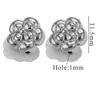 Cuentas Perforadas de Acero Inoxidable Separadores de Flor de Lavanda Colgante Dorado Collar Joyería DIY