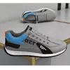 Zapatos de hombre de suela blanda, resistentes al desgaste, zapatillas de cuero de moda estilo Paul nuevo, zapatillas de correr con amortiguación de aire versión coreana, zapatos deportivos con cordones para hombre