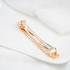 Accesorios de joyería DIY directos de fábrica, clip de resorte de tres piezas engrosado coreano, estuche de cuero antideslizante, horquilla, clip de acero