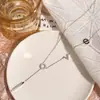 [Collar de Acero de Titanio Dorado + Color Acero] Moda de Lujo Ligero para Mujer El Más Fácil de Combinar Cadena para Clavícula Collar de Amor de Nicho de Gama Alta