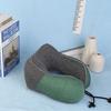 Almohada de Viaje en Forma de U de Espuma Viscoelástica Almohada para Cuello para Siesta en la Oficina Almacenamiento Plegable Portátil Protección de la Columna Cervical Almohada en Forma de U