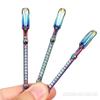 Nueva Pala Metálica Pequeña de Colores para Cigarrillos con Diamantes, Calavera Dorada, Plateada y de Cobre Frasco para Rapé, Pasta para Cigarrillos, Cuchara Pequeña para Medicina con Anillo Pala para Cigarrillos