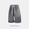 Talla Grande M-XL Marca Nueva de Moda Estilo Americano Sudadera Casual de Dos Piezas Falsas y Conjunto de Pantalones de Chándal para Hombre Verano Nuevo Estilo