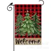 Navidad Transfronteriza Más Vendido Árbol de Navidad Elfo Festividad Decoración de Patio Bandera de Jardín Bandera de Lino Doble Cara Personalización