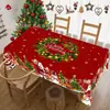 Mantel Navideño Transfronterizo Amazon TEMU con Muñeco de Nieve Estampado Creativo para Fiesta en Casa y Reunión Festiva Decoración