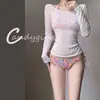 Doce Menina Francesa Desejo Puro Pequena Fragrância Férias em Fonte Termal Maiô de Três Peças Bikini Feminino Bikini